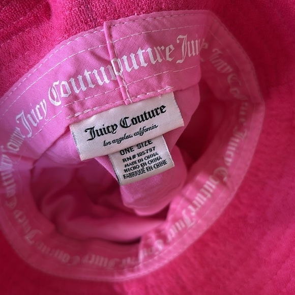 Brand New Juicy Couture Pink Bucket Hat Terrycloth w/ Gold Tone Embroidered Logo main image 5